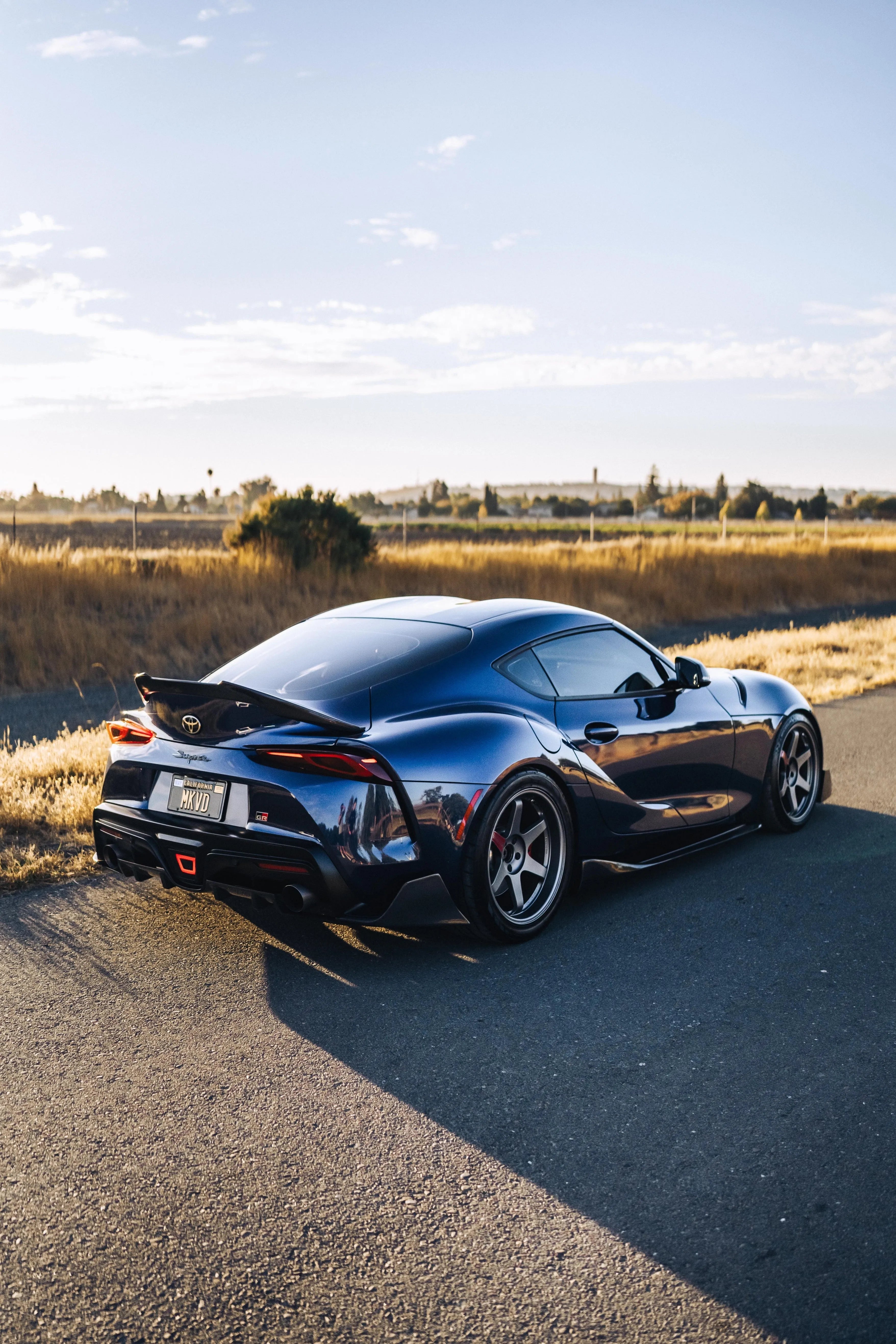 AG Style Carbon Fiber Rear Canard Splitters - Toyota A90 GR Supra