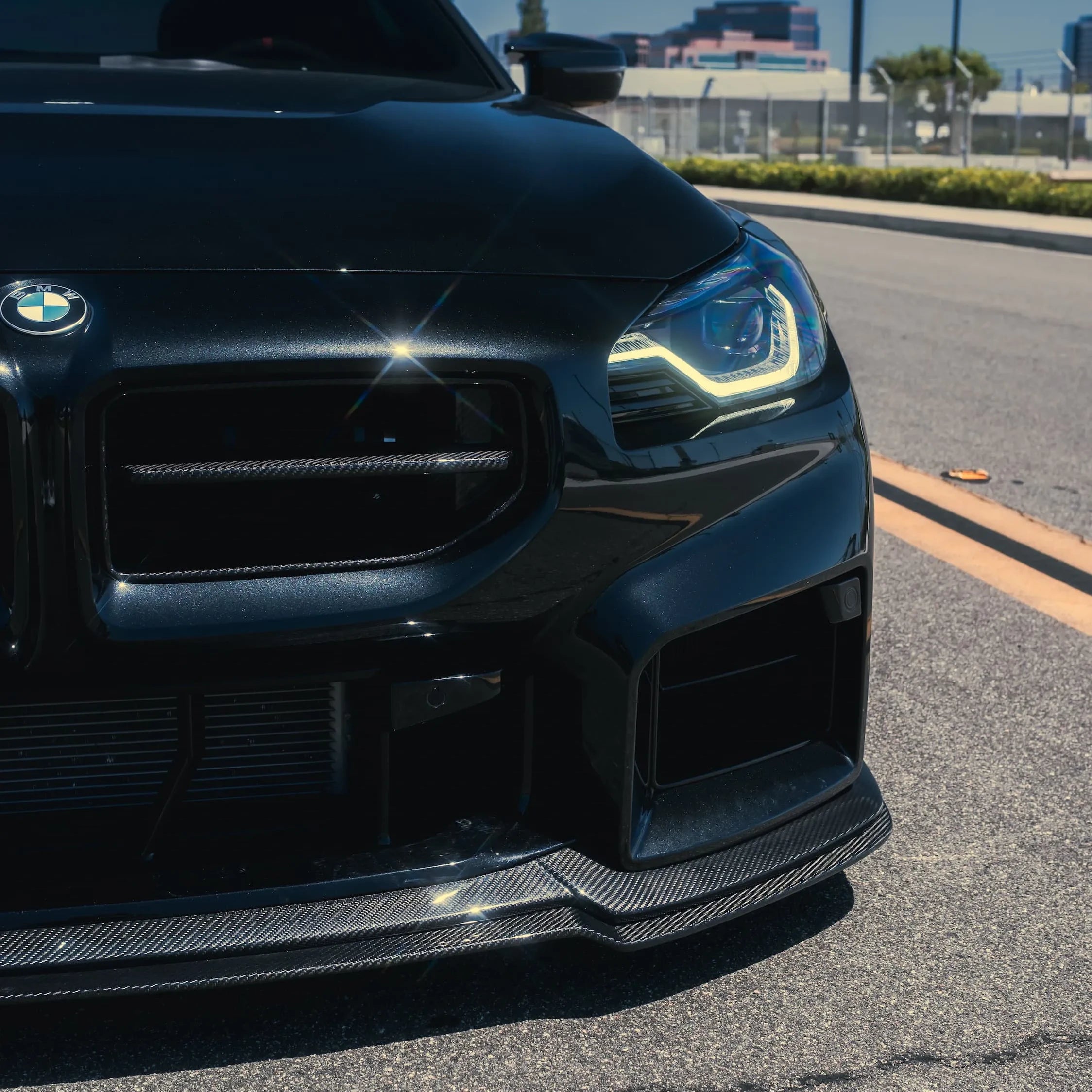 AN Adjustable Style Carbon Fiber Front Lip - BMW G87 M2