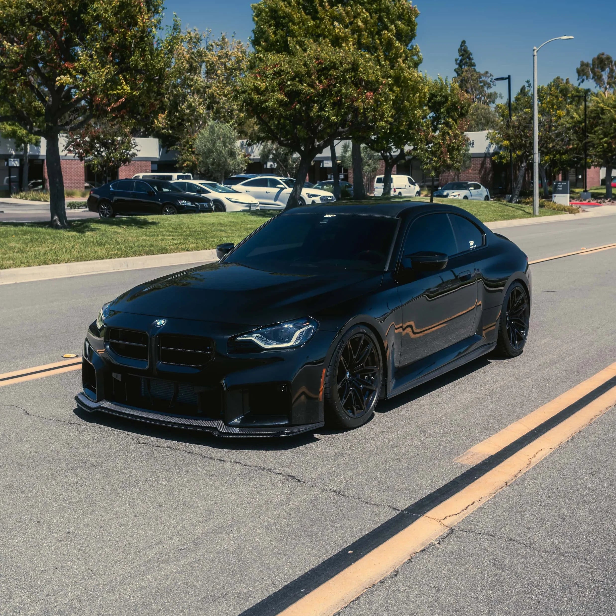 AN Adjustable Style Carbon Fiber Front Lip - BMW G87 M2