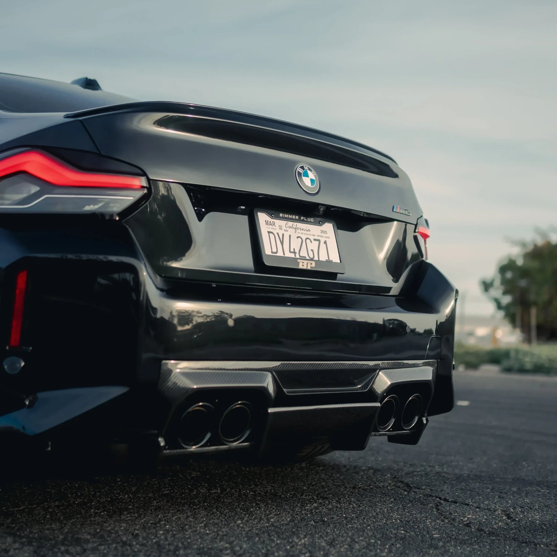 AN Style Carbon Fiber Rear Diffuser - BMW G87 M2