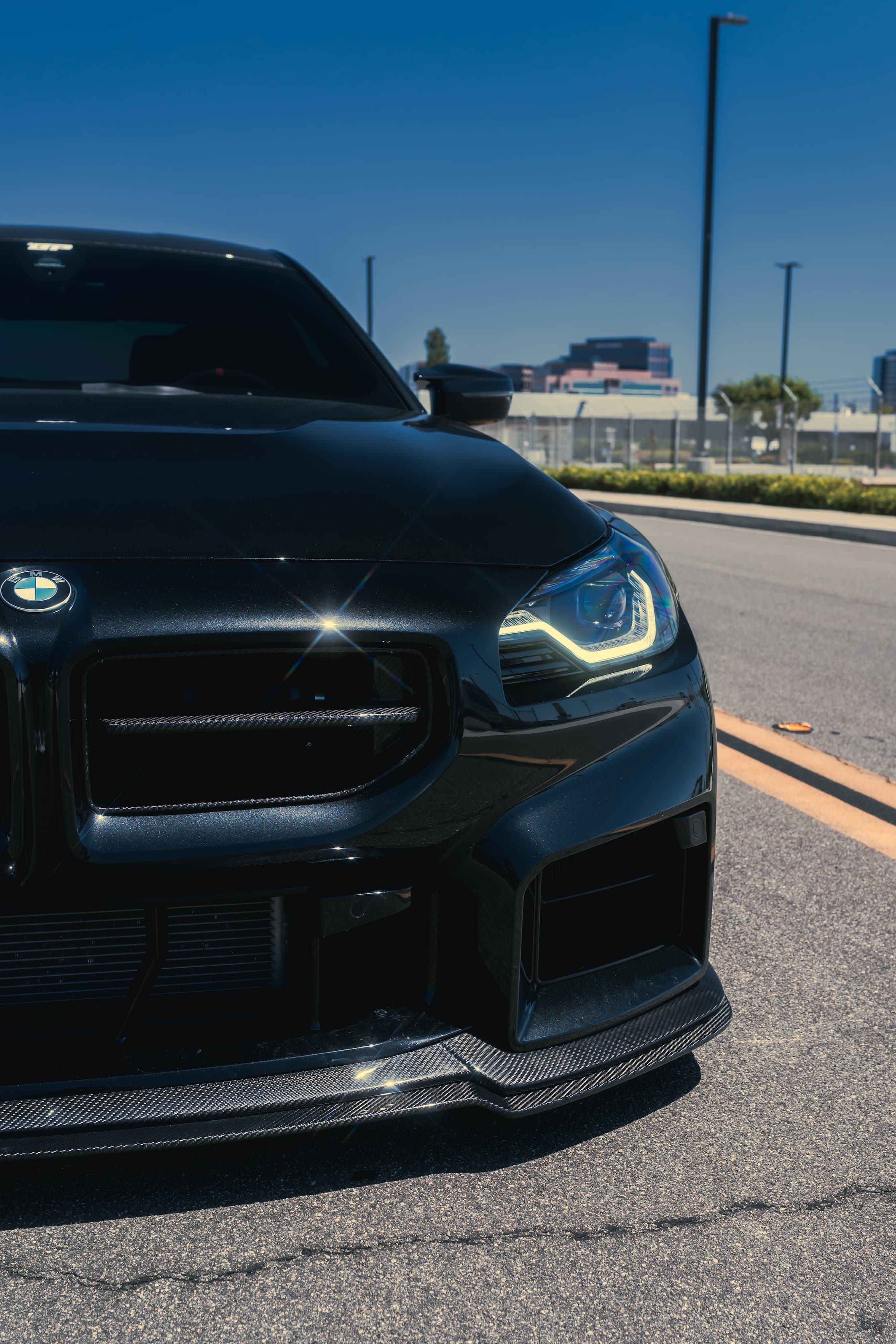 Alpha N Adjustable Style Carbon Fiber Front Lip - BMW G87 M2