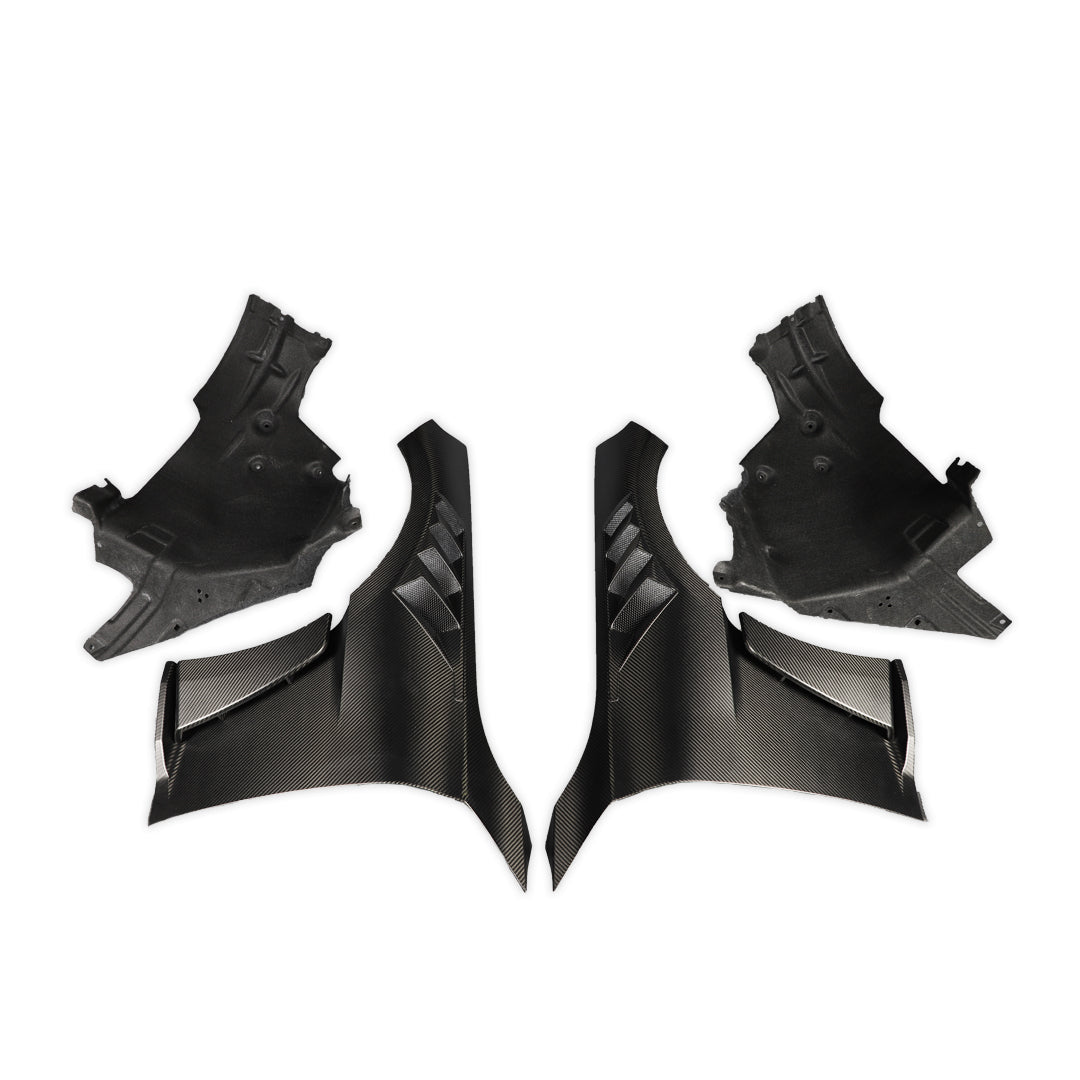 Alpha N Style Carbon Fiber Front Fender With Liner - BMW G87 M2