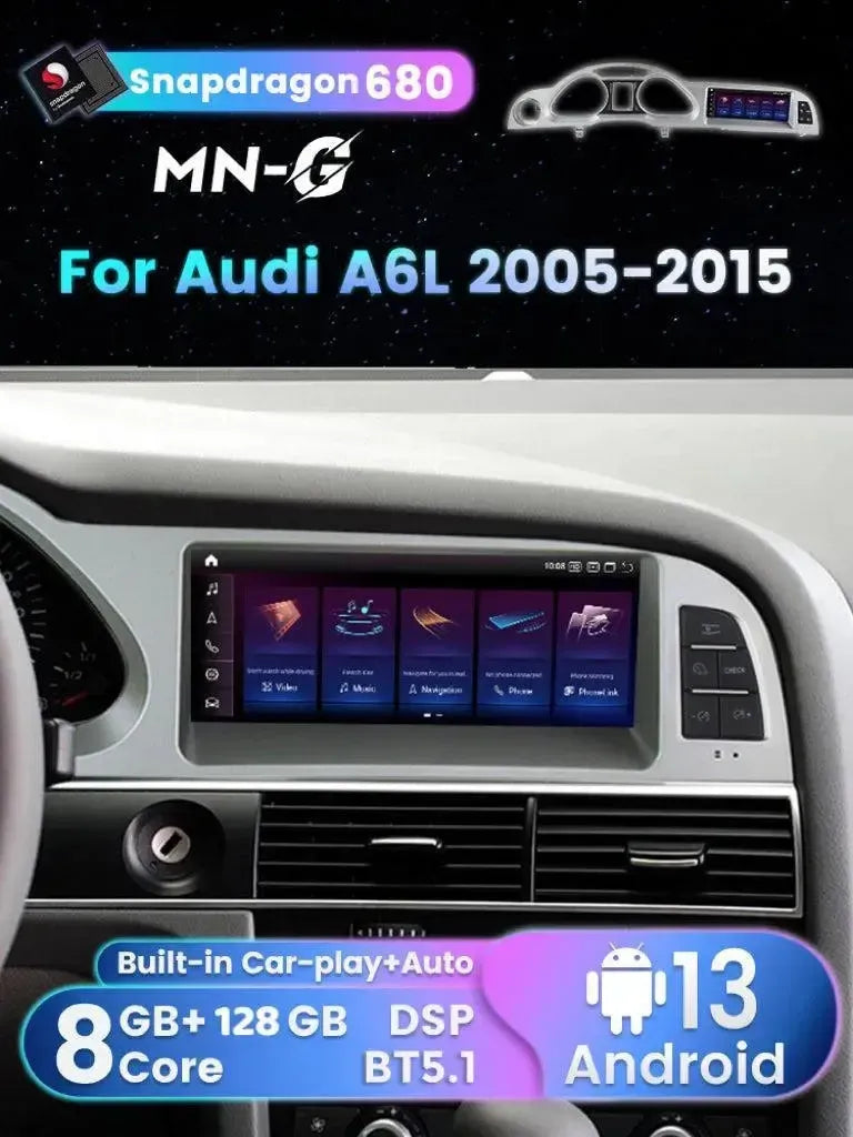 Apple CarPlay & Android Auto Android Screen Upgrade – 2005- 2011 Audi A6