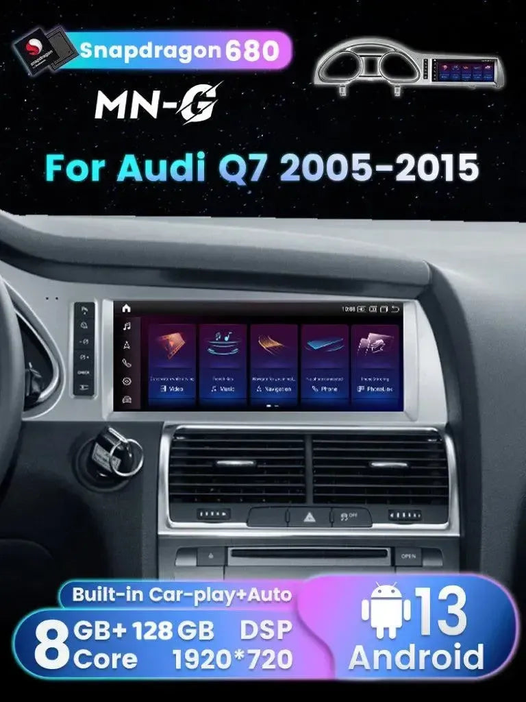 Apple CarPlay & Android Auto Android Screen Upgrade – 2005- 2015 Audi Q7