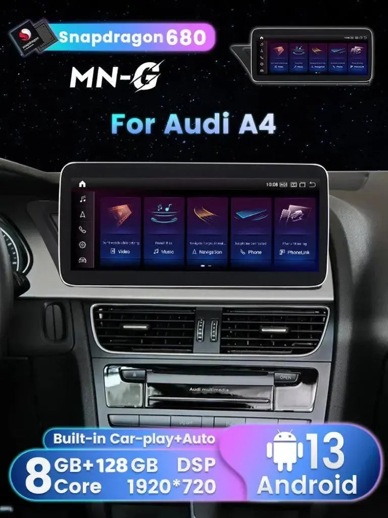 Apple CarPlay & Android Auto Android Screen Upgrade – 2008-2016 Audi A4 &A5