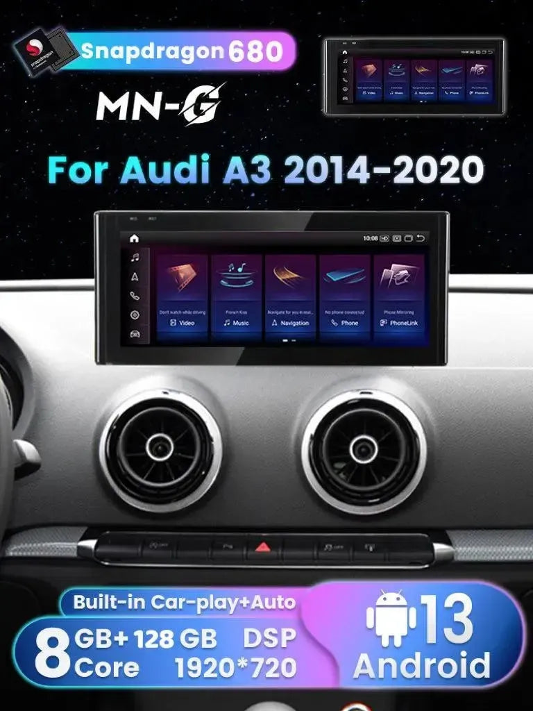 Apple CarPlay & Android Auto Android Screen Upgrade – 2014-2020 Audi A3