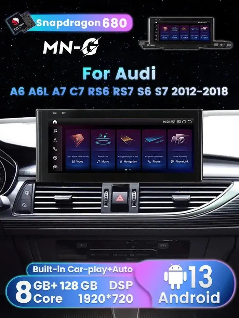 Apple CarPlay & Android Auto Android Screen Upgrade – 2016-2018 Audi A6 & A7 & RS6 & RS7 & S6 & S7