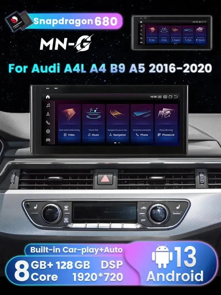 Apple CarPlay & Android Auto Android Screen Upgrade – 2016-2020 Audi A4
