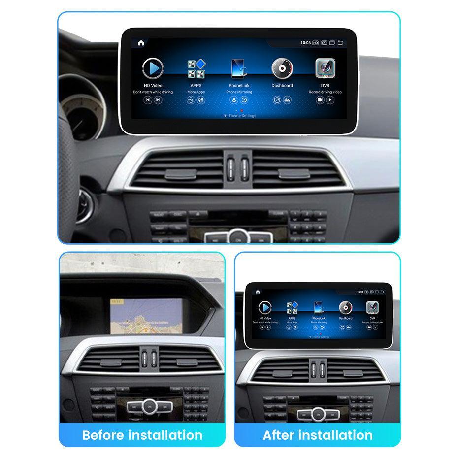 Apple CarPlay & Android Auto Android Screen Upgrade - Mercedes Benz C Class W204/S204