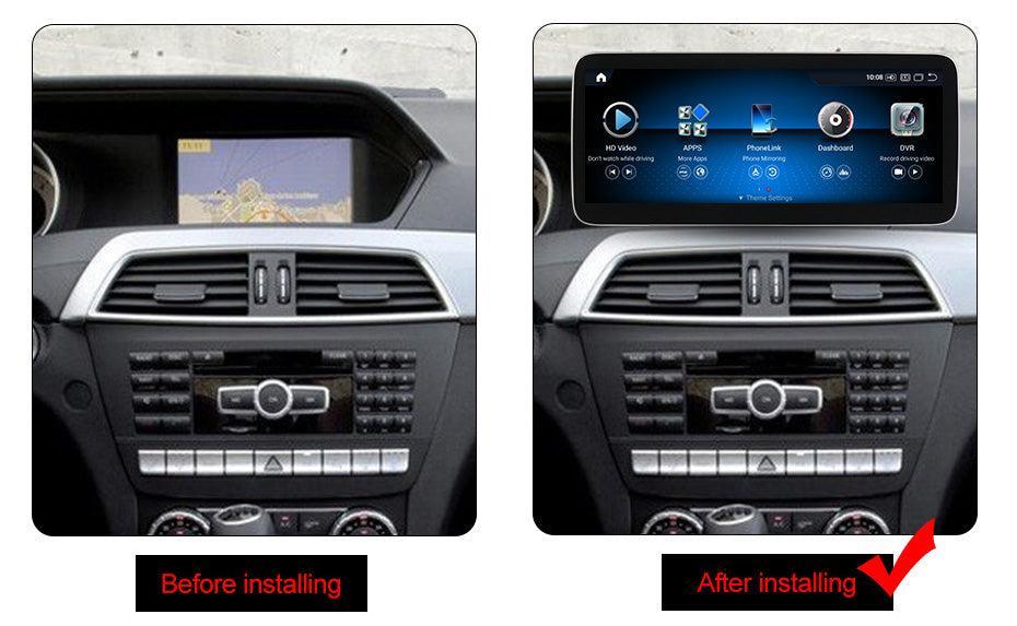 Apple CarPlay & Android Auto Android Screen Upgrade - Mercedes Benz C Class W204/S204