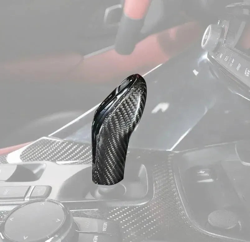Carbon Fiber Gear Shift Knob Cover - Toyota A90 Supra