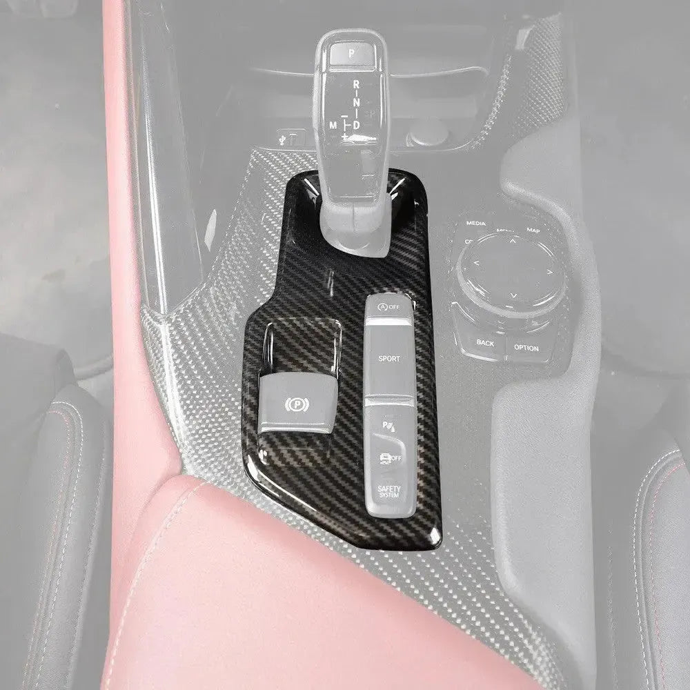 Carbon Fiber Interior Gear Surround Trim - Toyota A90 Supra