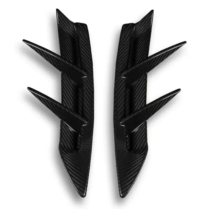 Carbon Fiber Rear Bumper Canards - Toyota A90 Supra