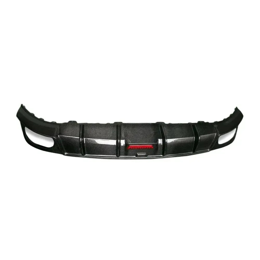 Carbon Fiber Rear Diffuser With LED Light - Audi SQ8 / Q8 S Line