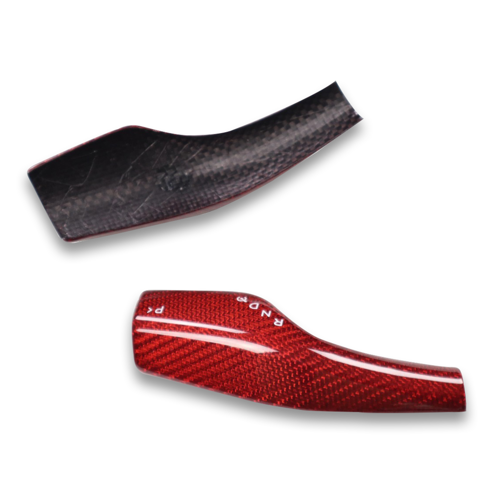 Carbon Fiber Shift Stalk Covers - Tesla Model 3 & Y