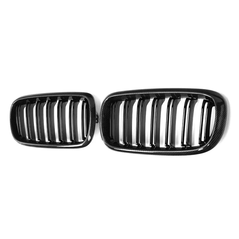 Dual Slat Carbon Fiber Front Grilles - BMW F15 X5 & F16 X6