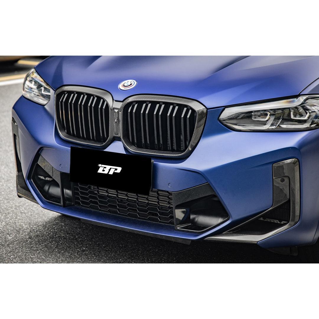 Dual Slat Carbon Fiber Front Grilles - BMW F97 X3M F98 X4M LCI