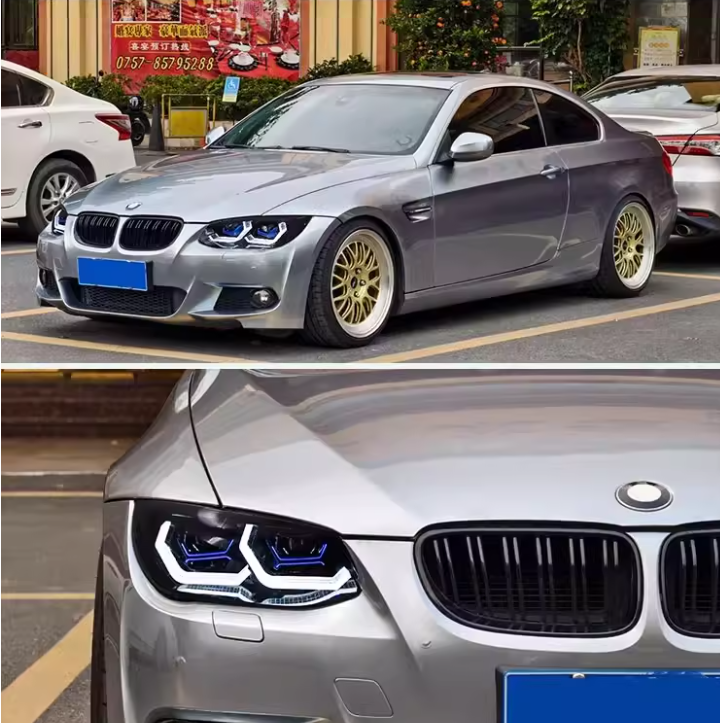 CSL Style LED Headlights with Duo Color DRL - BMW E92 3 Series