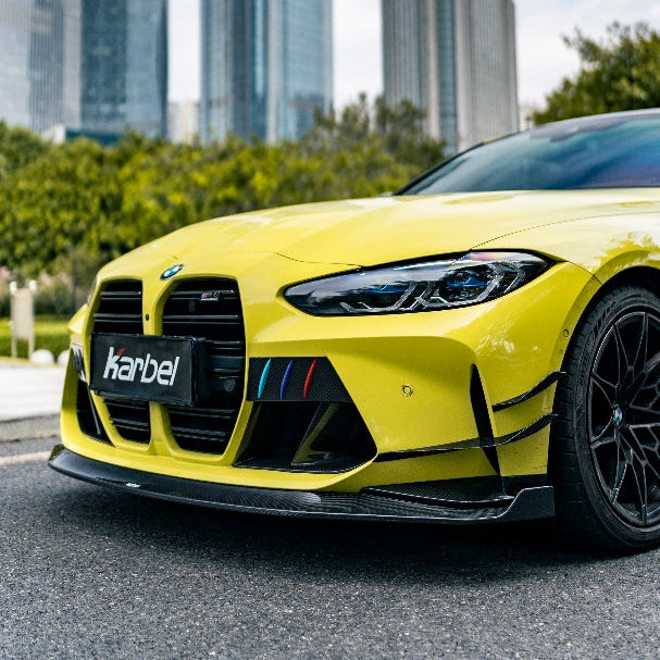 KB Style Carbon Fiber Front Lip with Upper Lip Trim - BMW G80 M3 & G82/G83 M4
