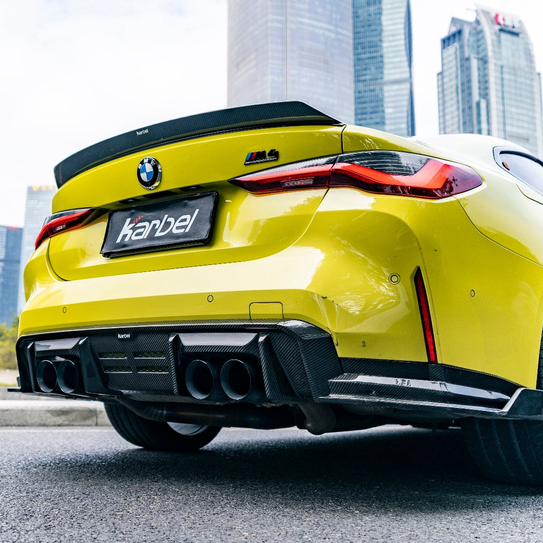 KB Style Carbon Fiber Rear Diffuser with Canards - BMW G82/G83 M4
