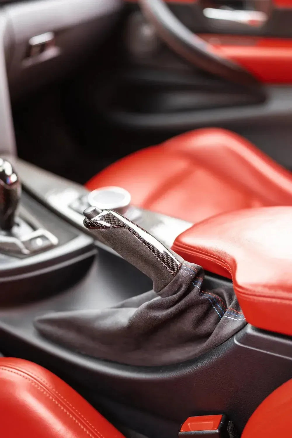 MP Style Carbon Fiber & Alcantara E Brake Handle & Boot - BMW F Chassis