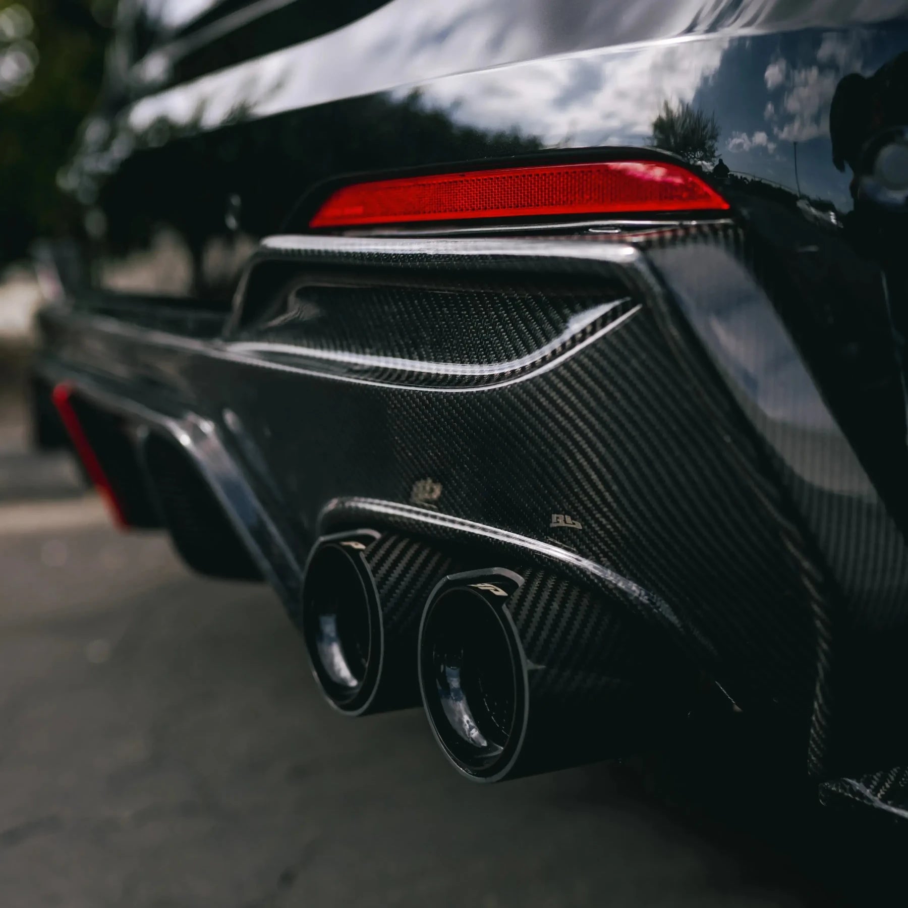 MP Style Carbon Fiber Quad Exhaust Tip Set - BMW G20 3 Series & G22/G23/G26 4 Series