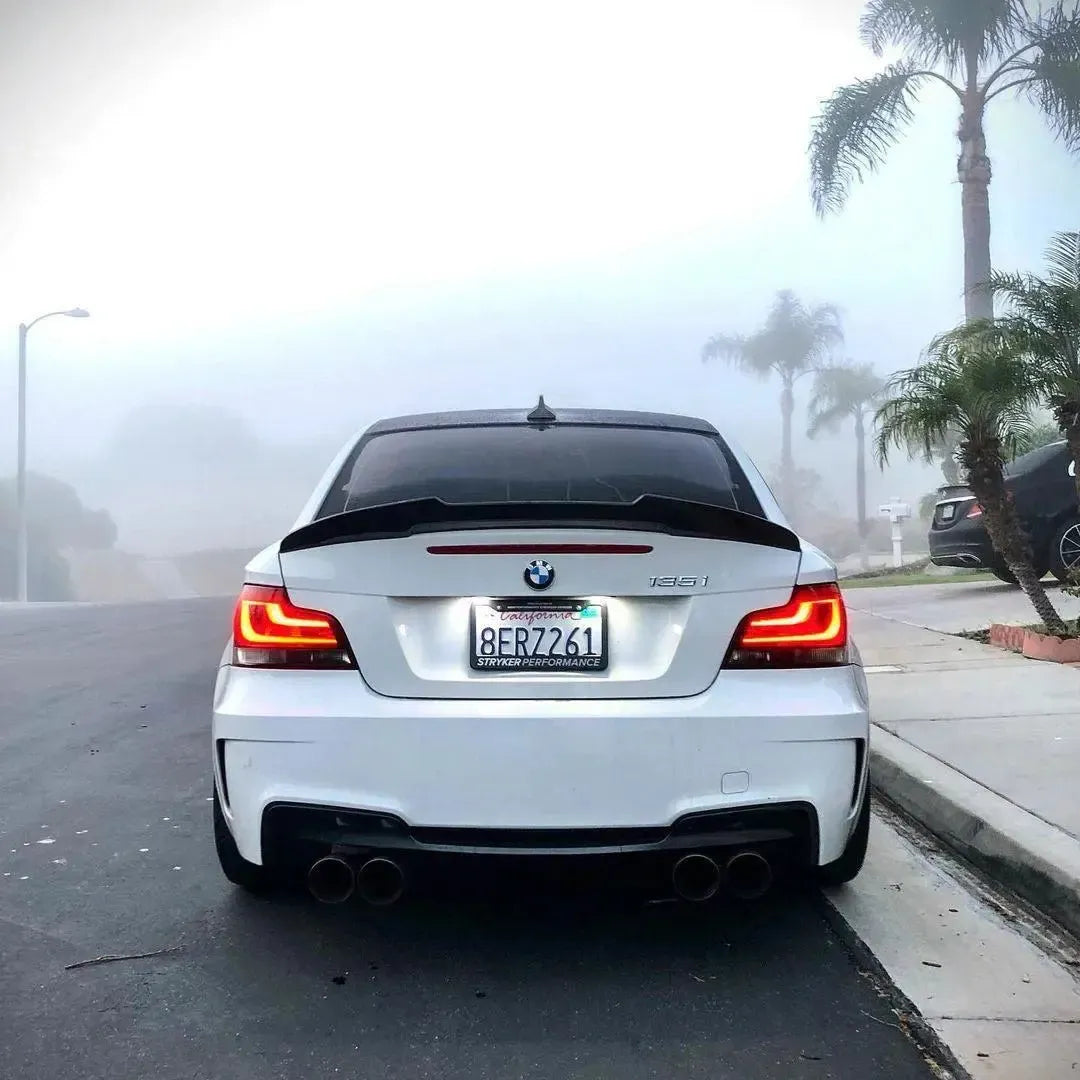 PSM Style High Kick Carbon Fiber Trunk Spoiler - BMW E82 1 Series & 1M