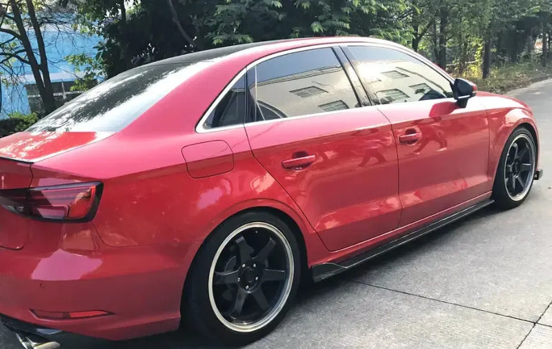 RS Style Carbon Fiber Side Skirts - Audi A3
