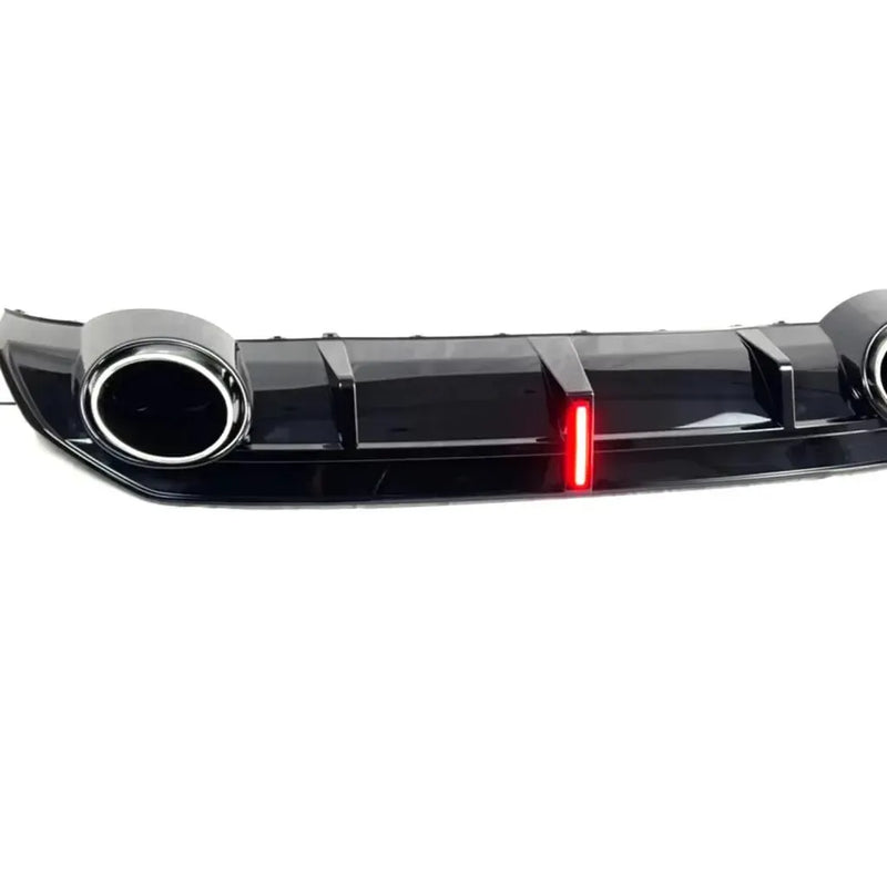 RS3 Style Gloss Black Rear Diffuser with Exhaust Tip - Audi S3 / A3