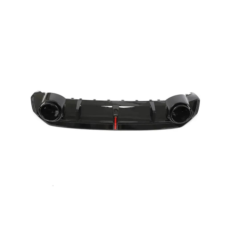 RS3 Style Gloss Black Rear Diffuser with Exhaust Tip - Audi S3 / A3