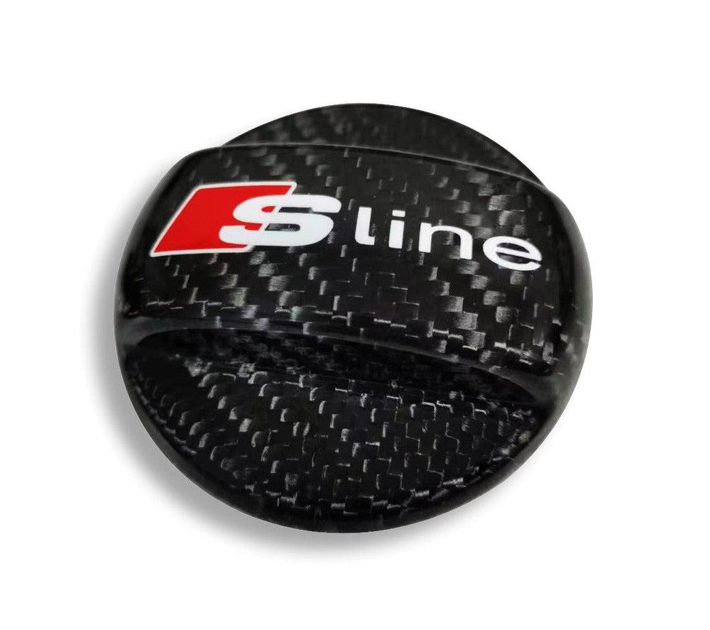 S Line Carbon Fiber Gas Cap Cover - Audi