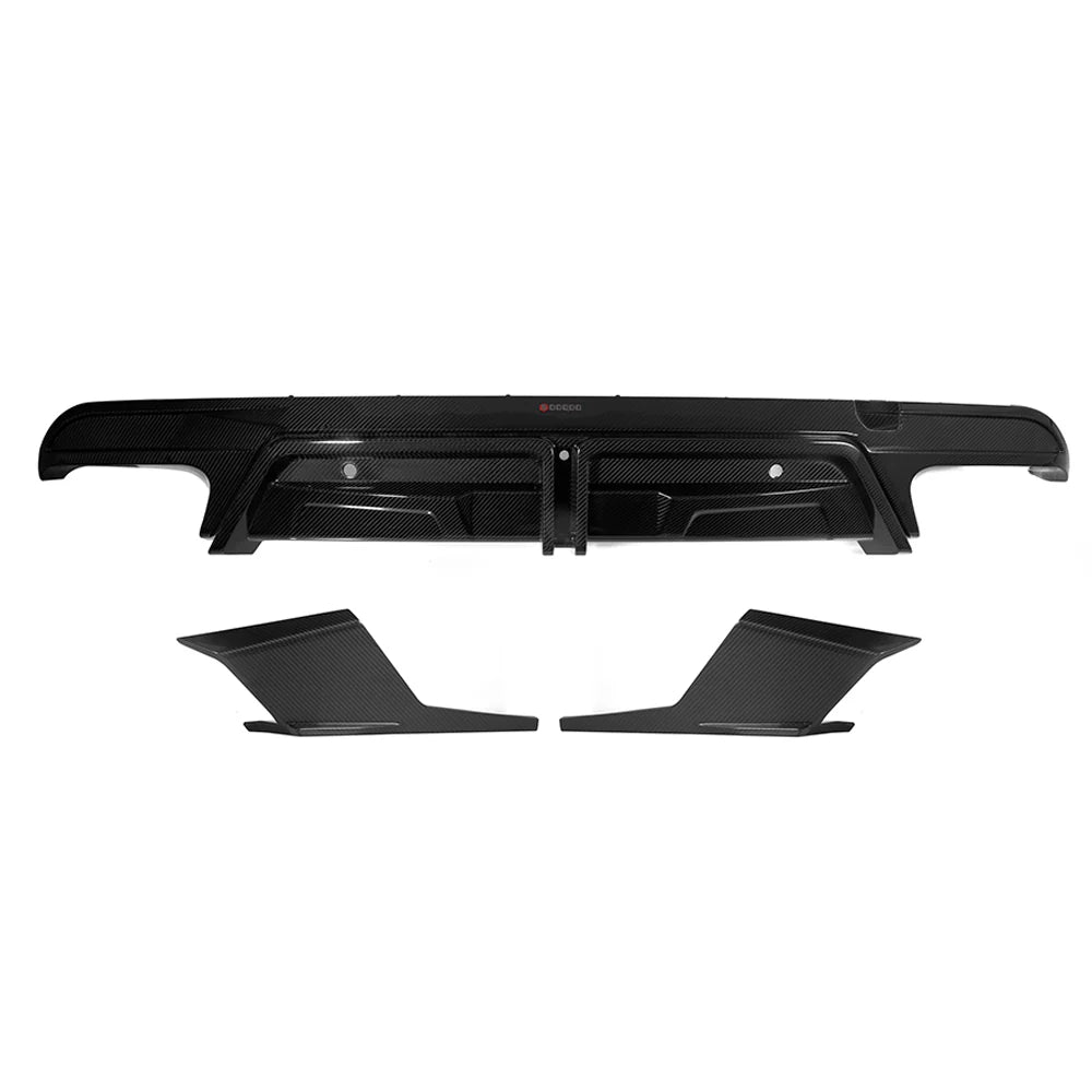 SQ Style Carbon Fiber Diffuser With or Without Brake Light - BMW F95 X5M
