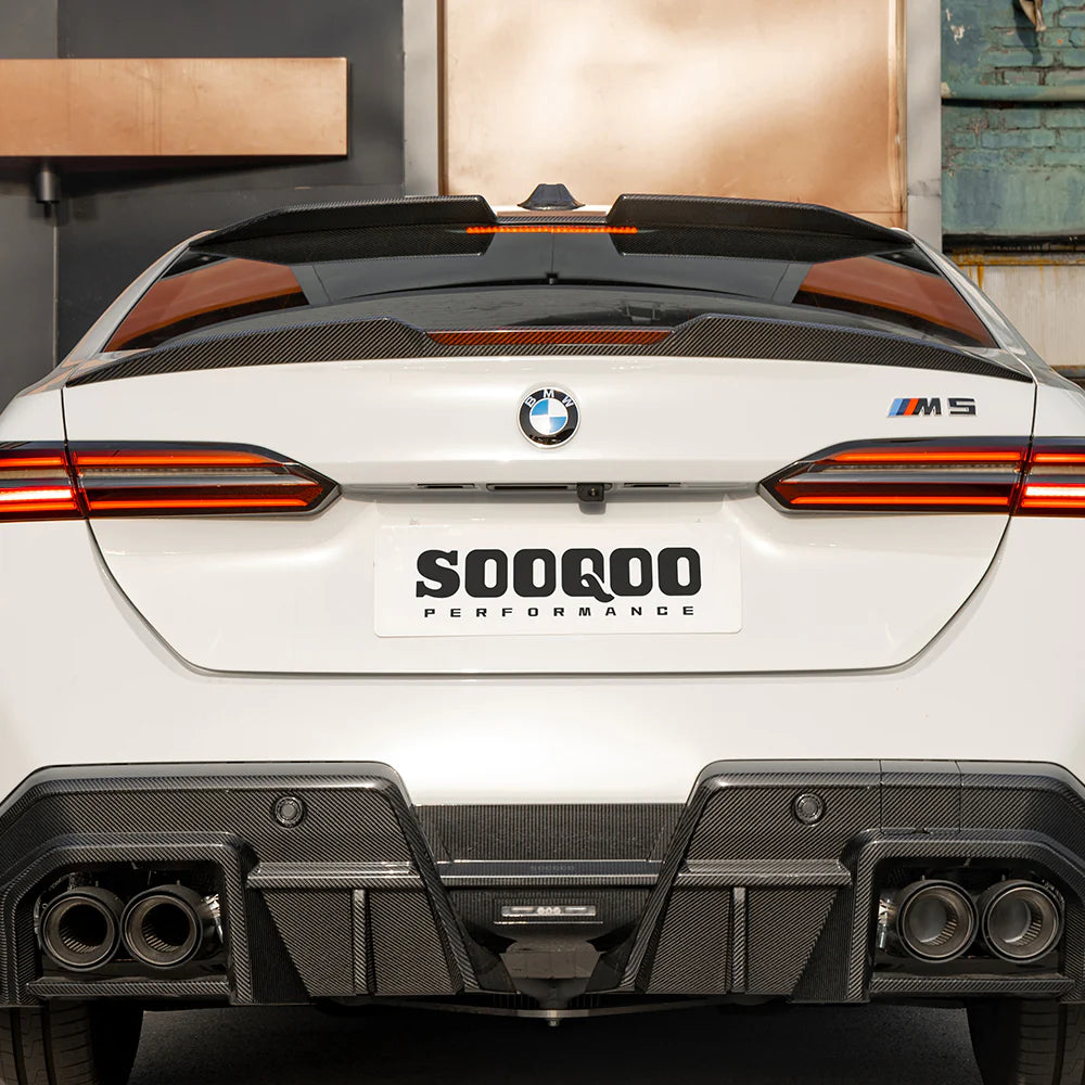 SQ Style Carbon Fiber Rear Trunk Spoiler - BMW G90 M5