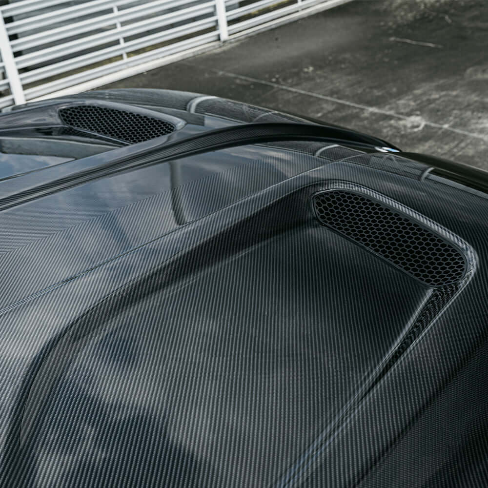 SQ Style Vented Carbon Fiber Front Hood - BMW G90/G99 M5