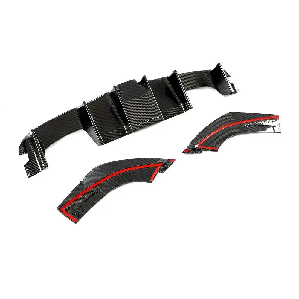Signature Carbon Fiber Rear Diffuser w/ LED Light - BMW F87 M2