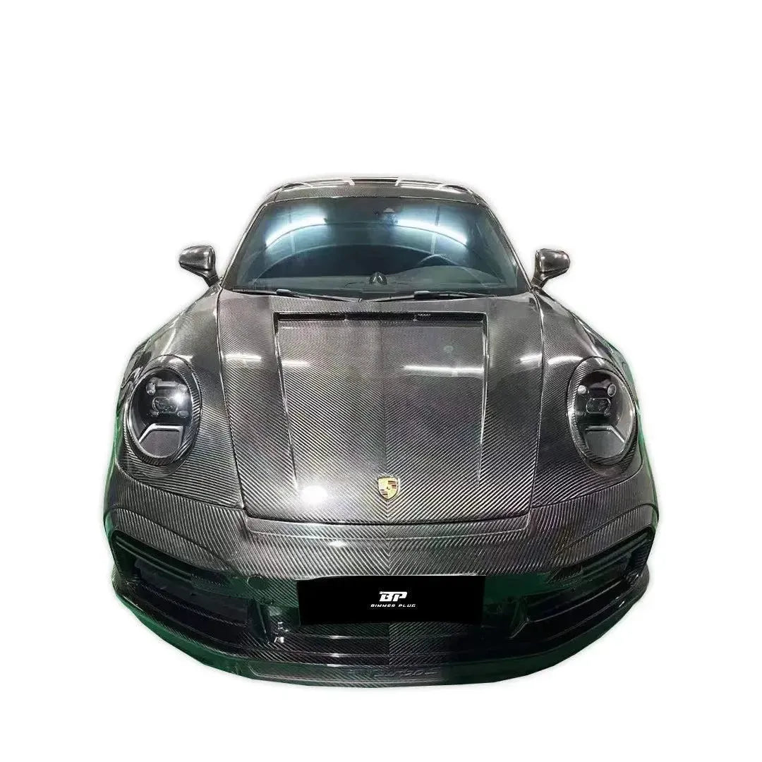 TC Stinger Style Carbon Fiber Engine Hood - Porsche 992.1 911 Carrera & Carrera S