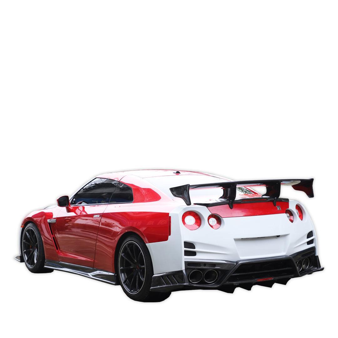 TS Style Carbon Fiber-Rear Spoiler - Nissan GT-R R35