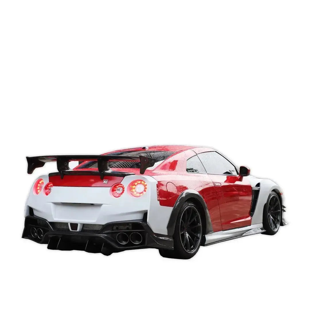 TS Style Carbon Fiber-Rear Spoiler - Nissan GT-R R35