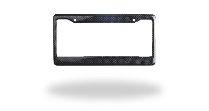 Real Carbon Fiber License Plate Frame | 2x2 Twill Weave | Universal Fit