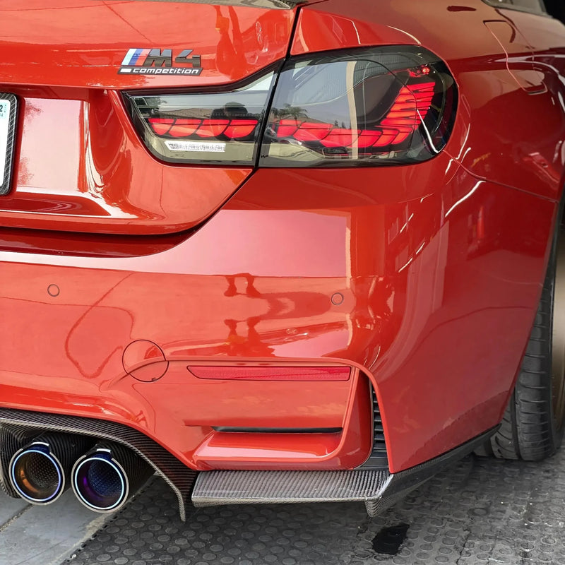 V Style Carbon Fiber Rear Canard Splitters - BMW F80 M3 & F82 / F83 M4