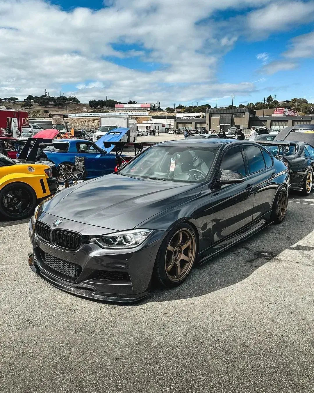 VRS Style Carbon Fiber Front Lip - BMW F30 3 Series