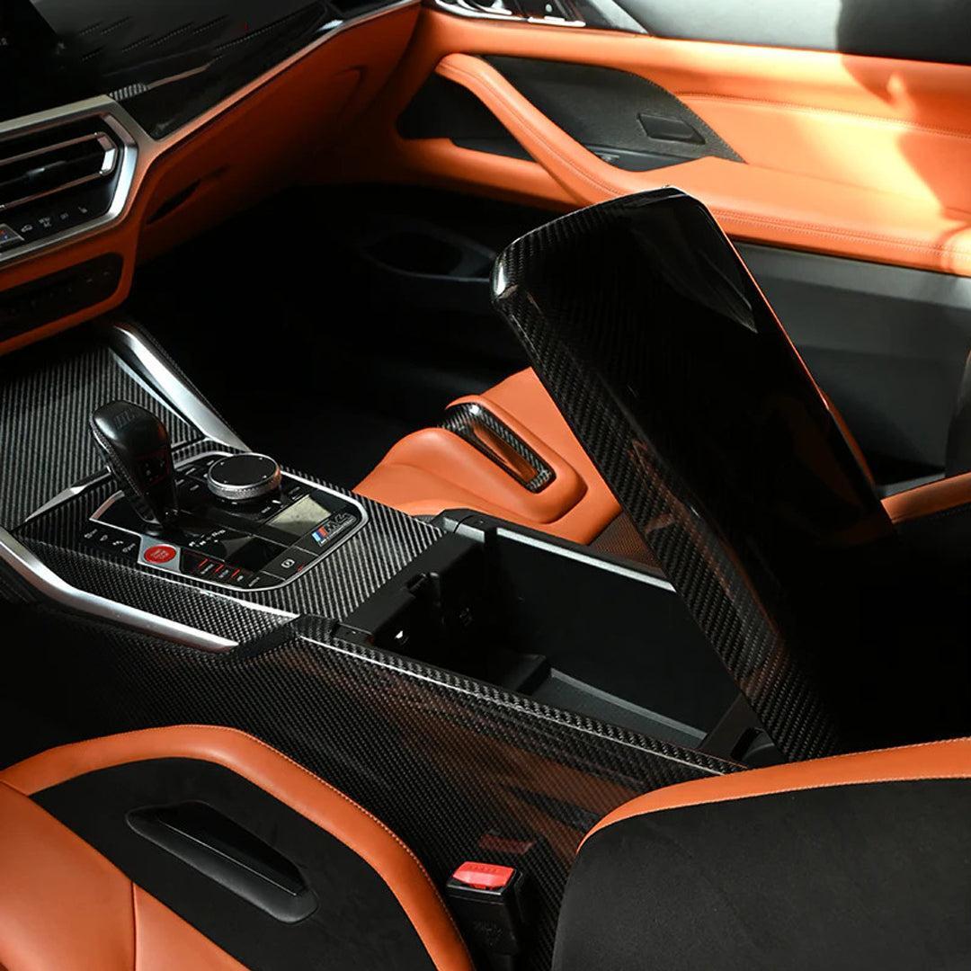 Carbon Fiber Center Console Armrest Box Cover - BMW G80 M3 & G82/G83 M4 & G87 M2