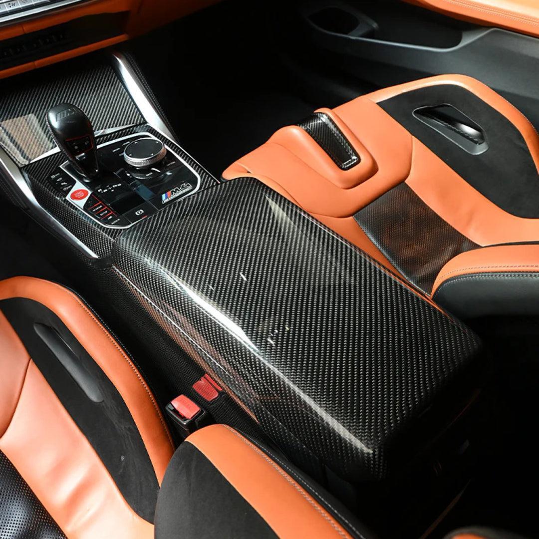 Carbon Fiber Center Console Armrest Box Cover - BMW G80 M3 & G82/G83 M4 & G87 M2