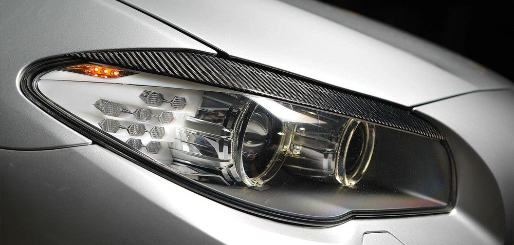 Carbon Fiber Eyelid Headlight Trim Covers - BMW F10 M5 u0026 5 Series