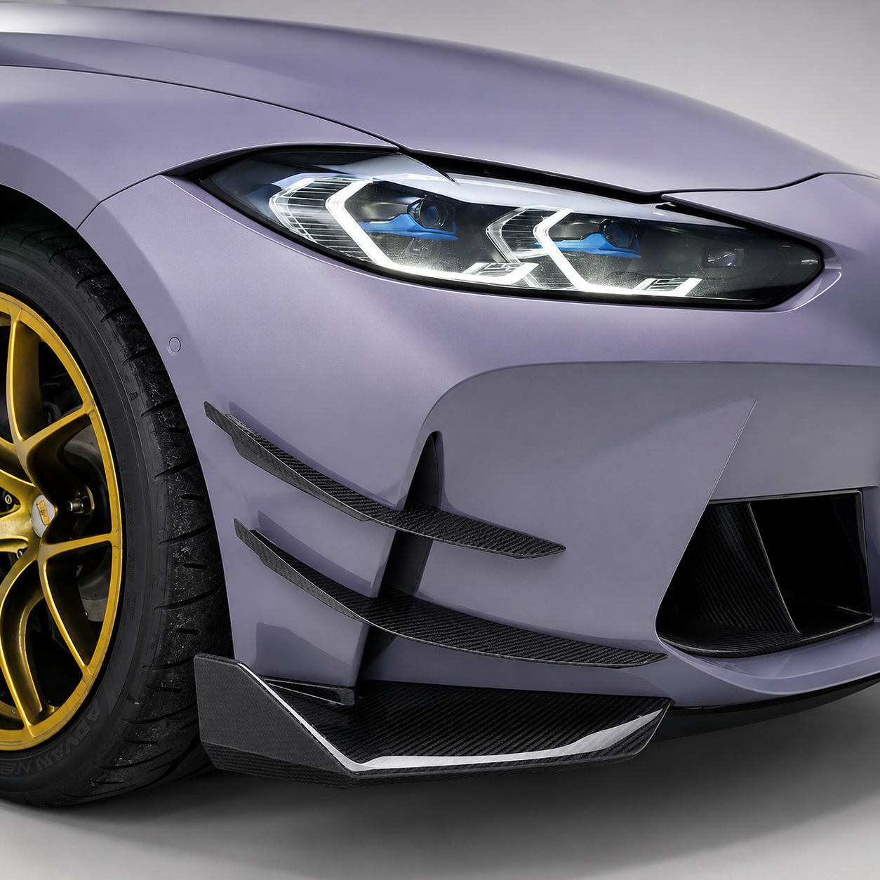 AN Style Carbon Fiber Front Canard - BMW G80 M3 & G82/G83 M4