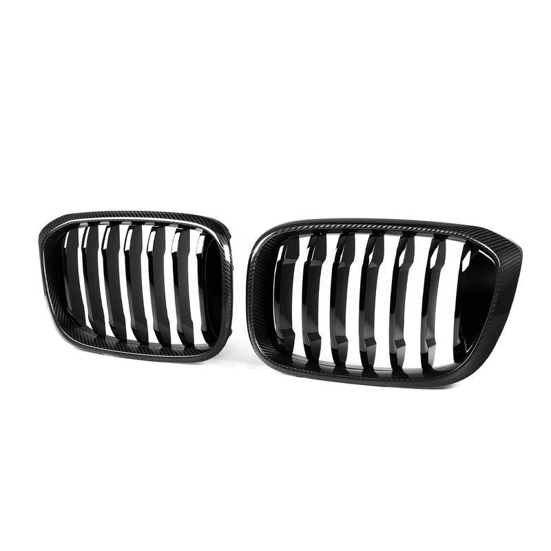Single Slat Carbon Fiber Front Grilles - BMW F97 X3M F98 X4M Pre-LCI
