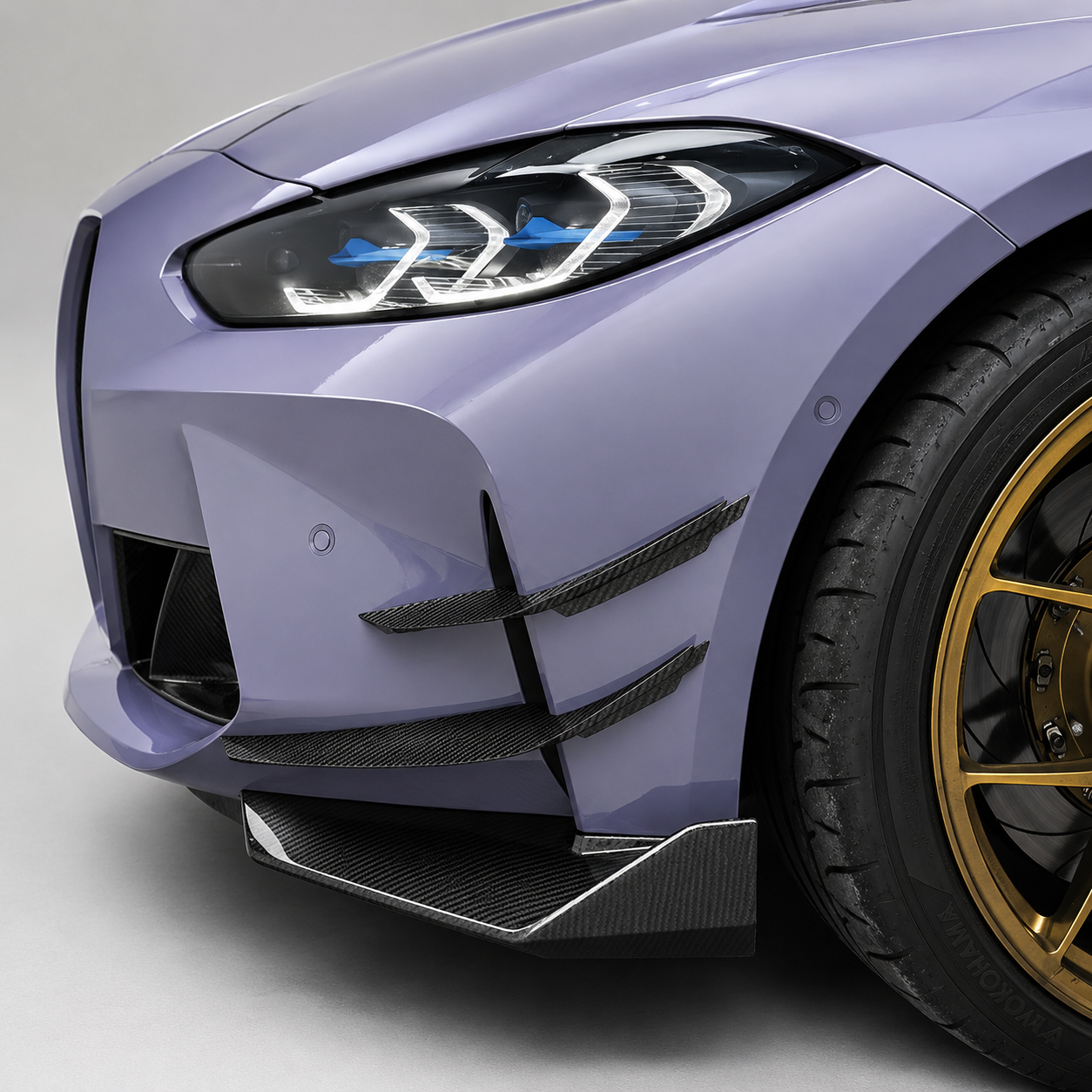 AN Style Carbon Fiber Front Canard - BMW G80 M3 & G82/G83 M4
