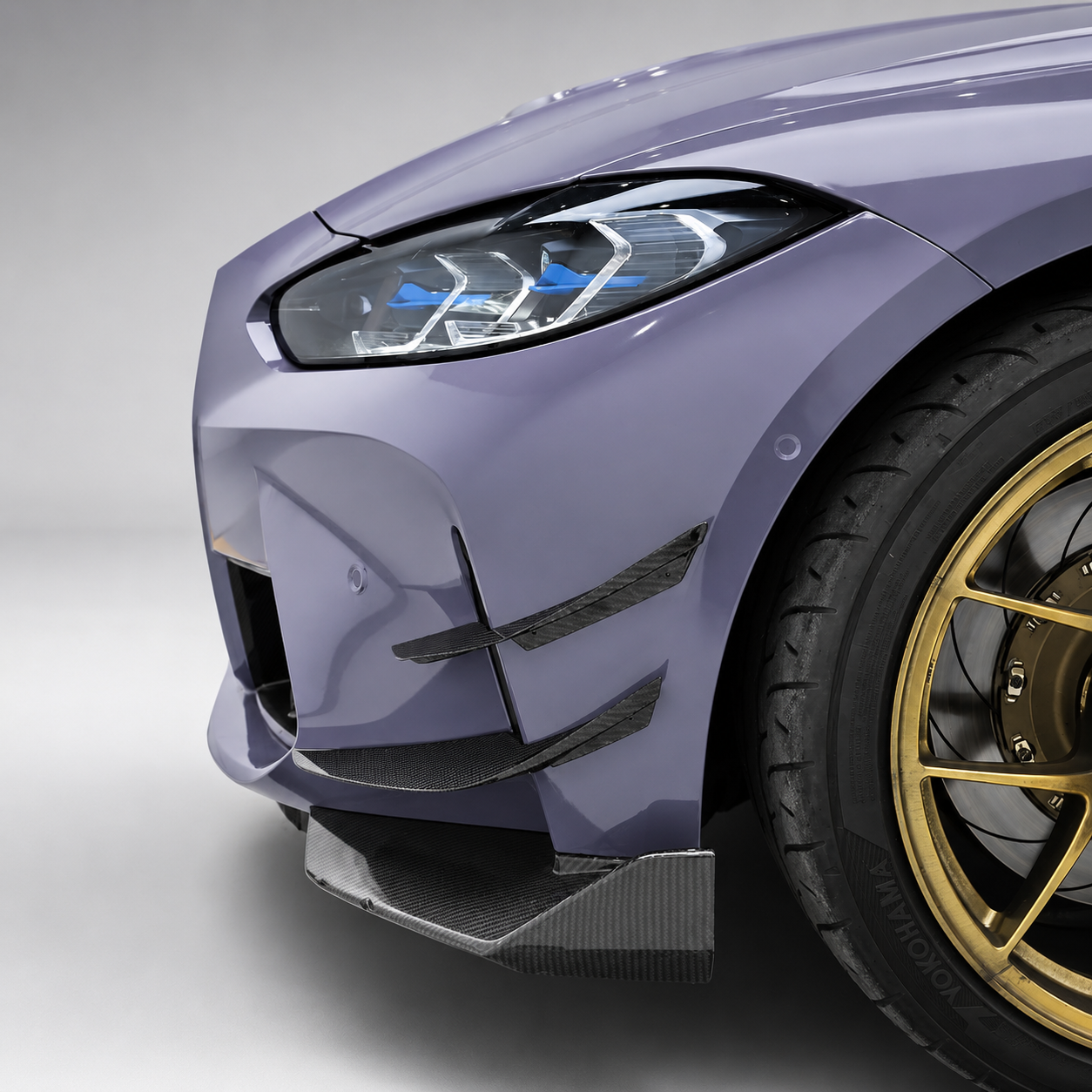 AN Style Carbon Fiber Front Canard - BMW G80 M3 & G82/G83 M4