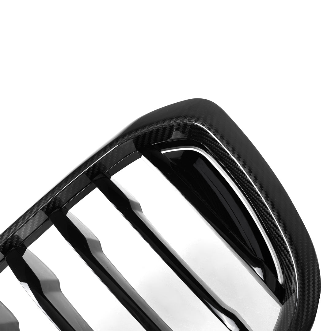 Single Slat Carbon Fiber Front Grilles - BMW F97 X3M F98 X4M Pre-LCI