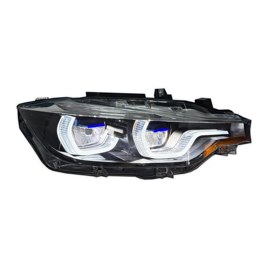 LCI Ikon Style LED Headlights with White/Yellow DRL - BMW F30 3 Series